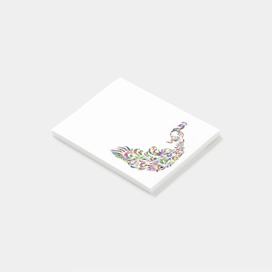 Belle Peacock Bird Post-It Notes (Incliné)