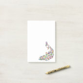 Belle Peacock Bird Post-It Notes (Sur un bureau)