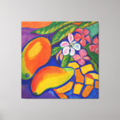 Belle peinture à fleurs tropicales art toile pri (Recto)