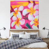 Belle peinture à fleurs tropicales art toile pri (Insitu(Chambre))