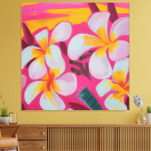 Belle peinture à fleurs tropicales art toile pri (Insitu(Salon))