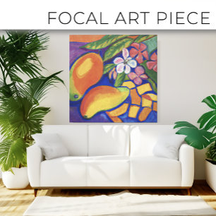 Belle peinture florale tropicale art toile pri