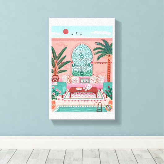 belle peinture marakech toile étirée imprimé (Insitu (Plancher de Bois))