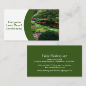 Belle pelouse photo II Carte de visite paysager (Devant / Derrière)