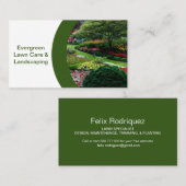 Belle pelouse Photo III Carte de visite paysager (Devant / Derrière)