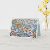 Belle pensée florale de vous Carte de voeux (Fleur jaune)