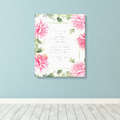 Belle Peonies roses Mariage toile Imprimer (Insitu (Plancher de Bois))