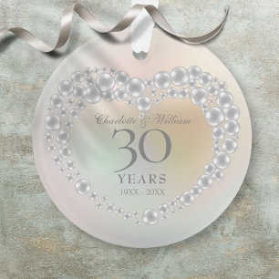 Belle perle Photo d'anniversaire de mariage de 30