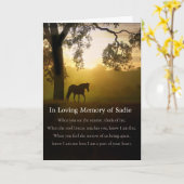 Belle perte de la sympathie du cheval Carte de nom (Fleur jaune)