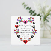 Belle perte d'un chien animal de compagnie carte d (Debout devant)