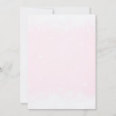 Belle Petite Cerf Rose Carte de remerciements neig (Dos)