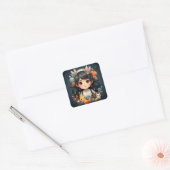 Belle petite fille autocollant (Enveloppe)
