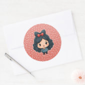 Belle petite fille autocollant (Enveloppe)