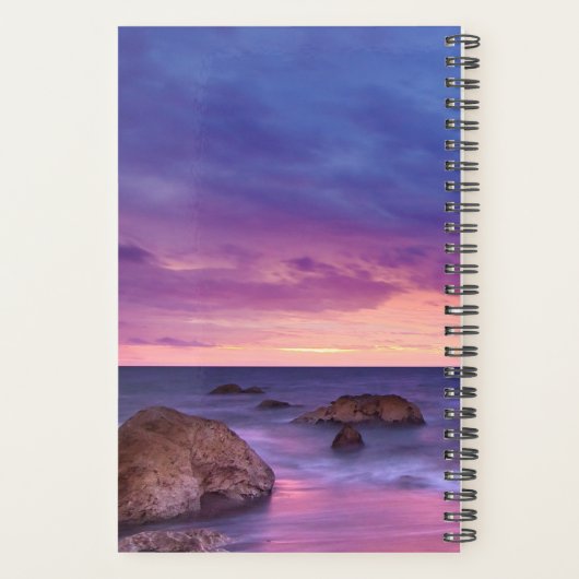 Belle photo côtière du coucher de soleil (Dos)