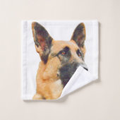 Belle photo de berger allemand (Gant de toilette)