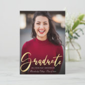 belle photo de faire-part d'obtention du diplôme (Debout devant)