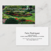 Belle photo de la pelouse Carte de visite paysager (Devant / Derrière)