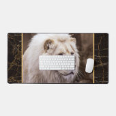 Belle photo de lion blanc (Clavier et souris)