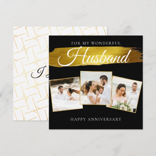 Belle photo Mari Mariage Anniversaire Carte (Devant / Derrière)