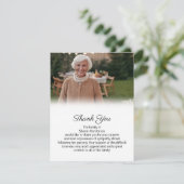 Belle photo simple Merci funéraire (Debout devant)