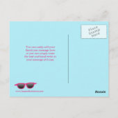 Belle piscine filles anniversaire merci carte post (Dos)