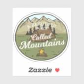 Belle Place Mountain Camping | Sticker Die-Cut (Feuille)