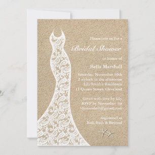 Belle Plage Bridal Shower Invitation Blanc
