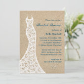 Belle Plage Bridal Shower Invitation Turquoise (Debout devant)