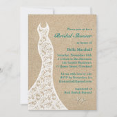 Belle Plage Bridal Shower Invitation Turquoise (Devant)