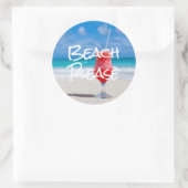 Belle plage de sable S'il vous plaît Sticker Red D (Sac)