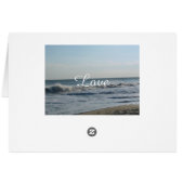 Belle plage et Mariage de sable Cartes de la tente (Dos Horizontal)