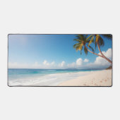 Belle plage Ocean Beach Palm Tree Desk Mat (Recto)
