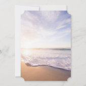 Belle plage Photo invitations de mariage (Dos)