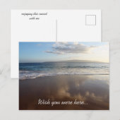 Belle Plage Souhaite Que Vous Étiez Ici Carte Post (Devant / Derrière)