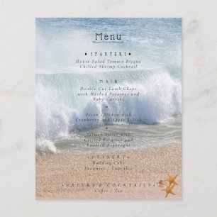 Belle plage Summer Tropical Mariage Menu