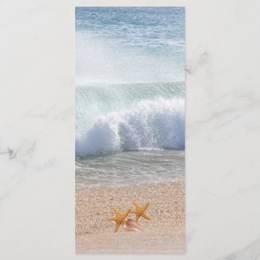 Belle plage Summer Tropical Mariage Menu (Dos)