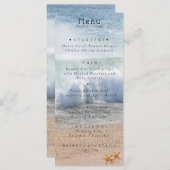 Belle plage Summer Tropical Mariage Menu (Devant / Derrière)