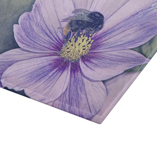 Belle planche à découper en verre avec design d'ar (Coin)