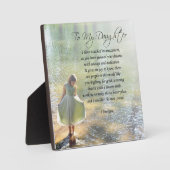 Belle Plaque Cadeau "À Ma Fille" (Recto)