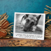 Belle plaque commémorative berger allemand pour an (Côté)