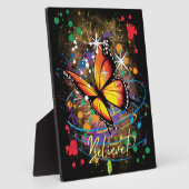 Belle plaque de papillon avec Easel (Côté)