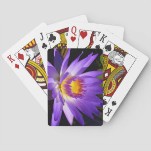 Belle Plate-forme de Fleur violet de Cartes de Jeu