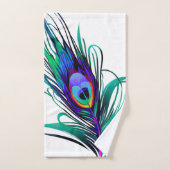 Belle plume de paon (Serviette à main)