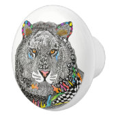 Belle poignée de porte de tigre - Céramique (Droite)