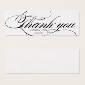 Belle police de caractères de script Merci faveur  (Devant & derrière)