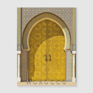 Belle Porte Marocaine En Fès Carte Magnétique
