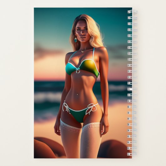 Belle pose fille en Carnet bikini (Verso)
