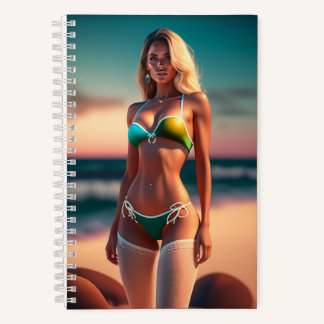 Belle pose fille en Carnet bikini