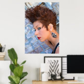 Belle Poster à cheveux courts (Bureau à domicile)