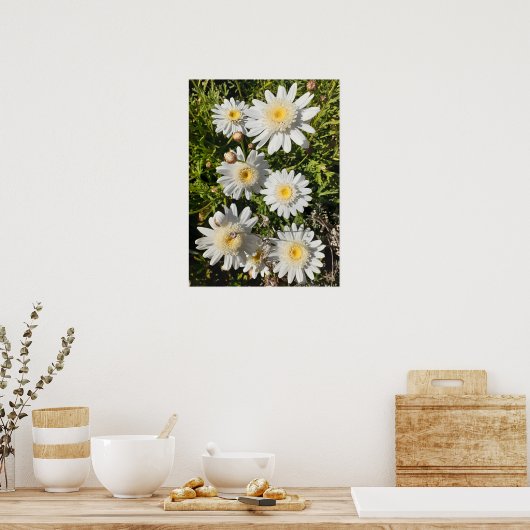 Belle Poster de Jardin Fleur Blancs (Cuisine)